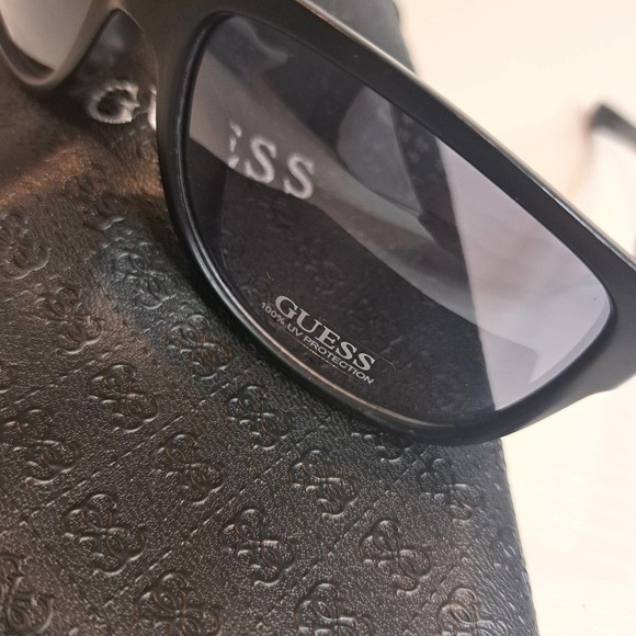 NEW Guess Sunglasses Men's Rectangular Matte Black - Picture 6 of 8
